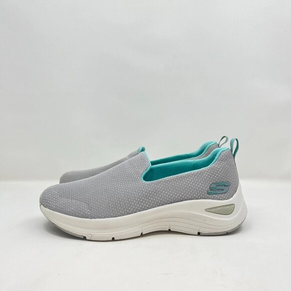 Skechers Go Walk Grey Low Top Slip-On Comfort Walking Shoes 56126 Women's Size 9 - Picture 9 of 9